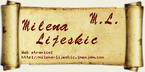 Milena Lijeskić vizit kartica
